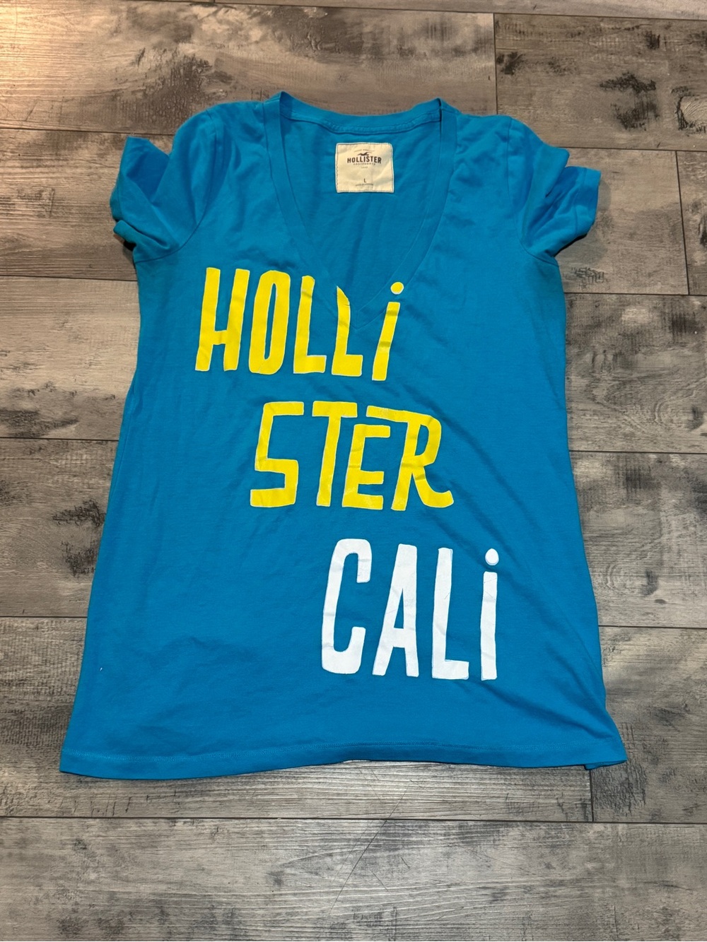 Hollister Blue 'Hollister Cali' Graphic Tee women’s large